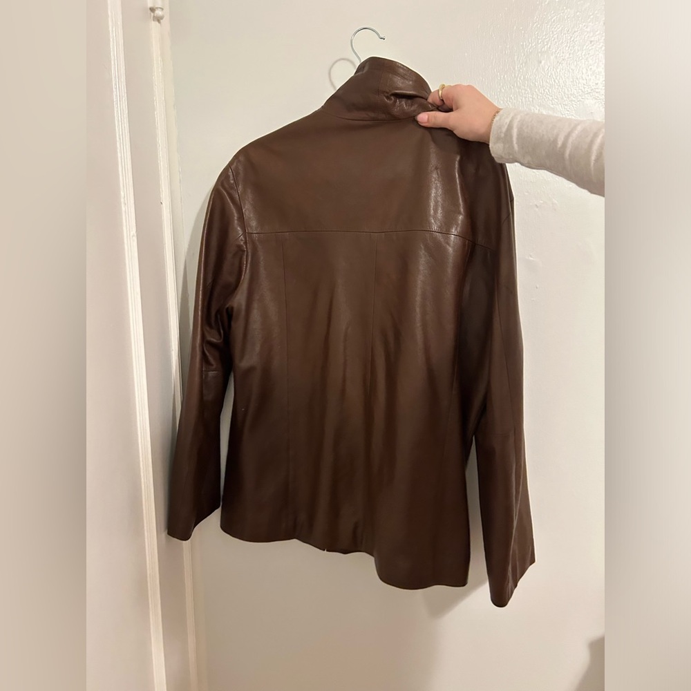 Oversized Leather Jacket - image 2